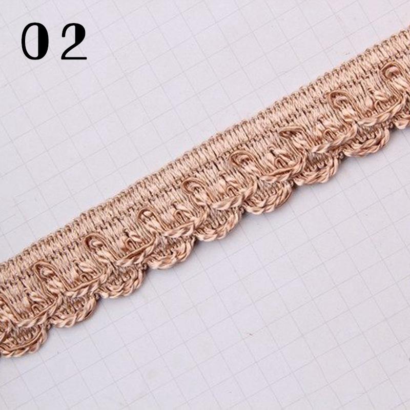 16.5 Meter 2.5cm Braid Lace Trim Edge Curtain Sofa Clothes Decor Lace Ribbon Polyester Furniture Upholstery DIY Crafts