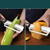 LIUZHANGYU Heavy-Duty Stainless Steel Vegetable Peeler & Slicer - Multi-Function Kitchen Tool with Straight Blade, Ergonomic Non-Slip Handle
