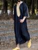 Men's Ethnic Striped Embroidered Long Shirt