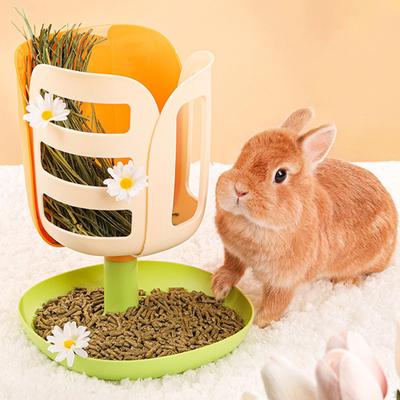 Hay Feeder Bunny Food and Holder Detachable Cage Accessories Minimize Waste Mess Hanging
