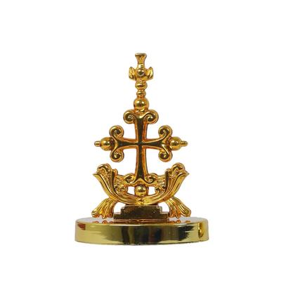 Latest Plastic Sleeva Cross Saint Thomas Christian Holy Crosses Statue, 11 Cm X 7.5 Cm X 5 Cm, Gold, 1 Piece