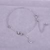 925 Silver Butterfly Anklet for Women Delicate Zircon Tassel Bracelet Summer Jewelry Dropship