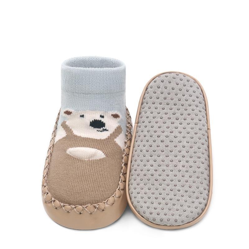 Rubber Soles Shoes Infant Baby Girls Boys Cartoon Shoes Spring Autumn Baby Floor Socks Anti Slip Soft Sole Sock