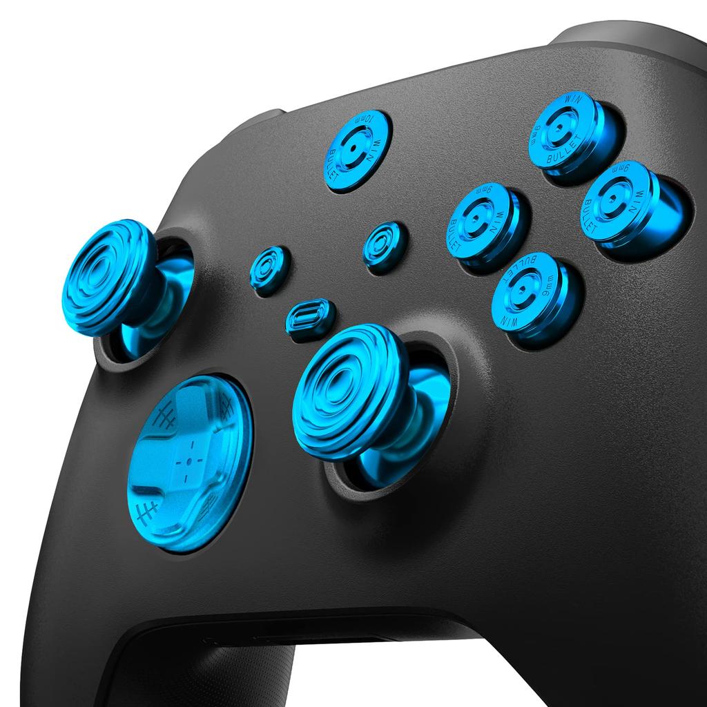 eXtremeRate Metal Buttons for Xbox Core Wireless Custom Aluminum Alloy ABXY and Home Key Replacement Parts for Xbox Series X S Controllers Controller,