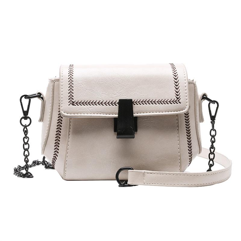 Fashionable Retro Niche Design Commuter Bag with Chain Strap and Single Shoulder Crossbody Bag
