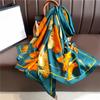 Hot Fashion Luxury Silk Scarf Women Spring Autumn Print Scarves Wrap Bandanna Foulard Muffler Female Travel Sunscreen Shawl