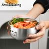 WORTHBUY 380/500ML 316 Stainless Steel Bowl Double-layer Children Rice Bowl Cute Tableware Kindergarten Anti Scalding Soup Bowl