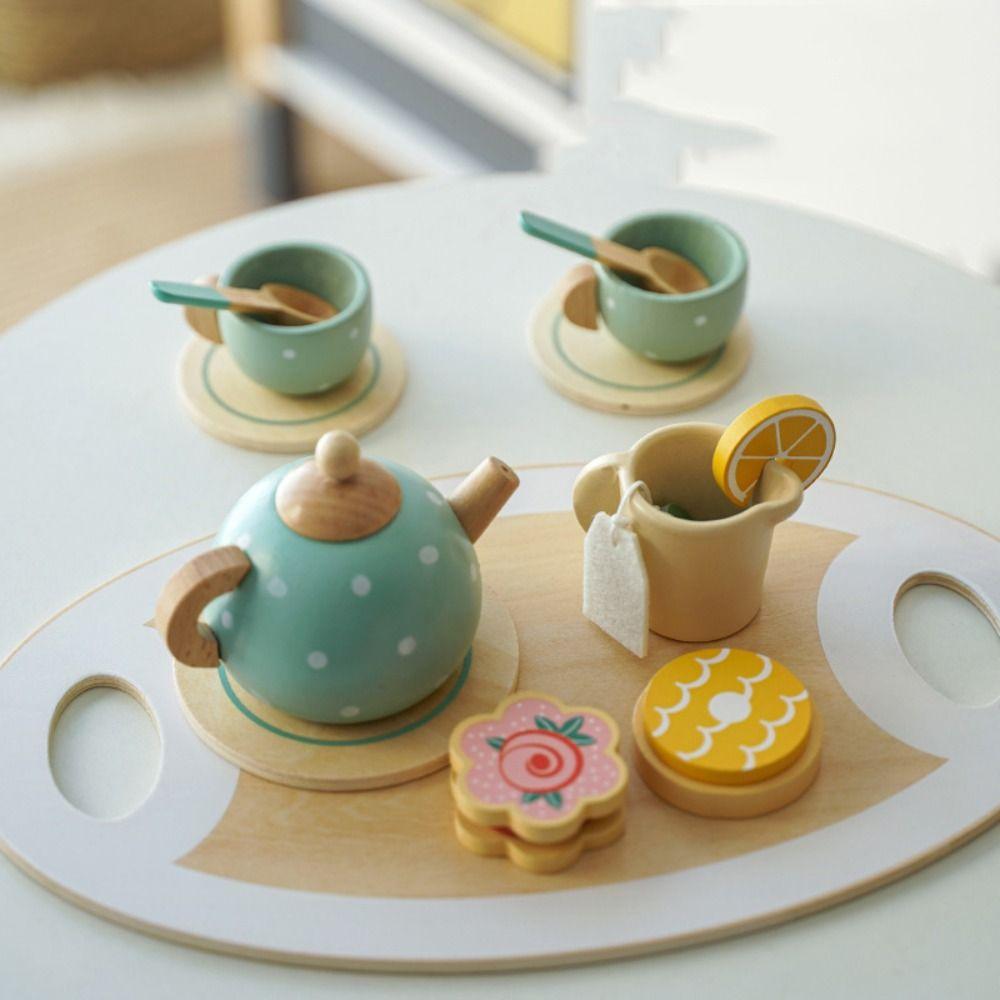 

Food Afternoon Tea Set Toy Timbered Pretend Play Toys Toddlers Girls Boys