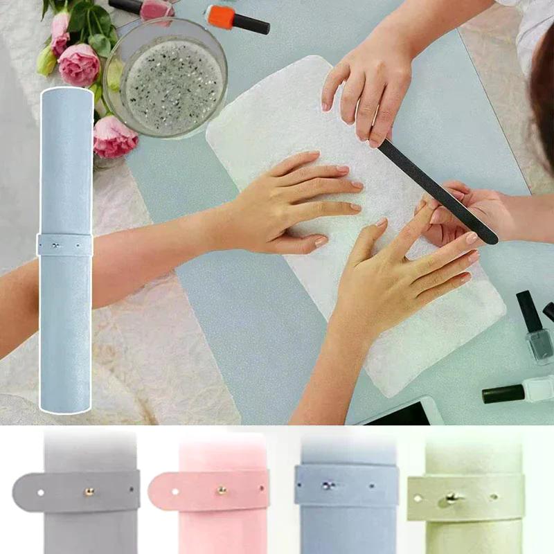 Foldable Nail Art Table Mat PU Leather Studio Desk Mat Nail Armrest Cushion Waterproof Hand Rest Pad Scratch Dirt Easy Cleaning