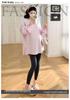 2026 Trendy Plus Size Maternity T-Shirt - Loose Fit, Casual Spring/Autumn Fashion for Moms