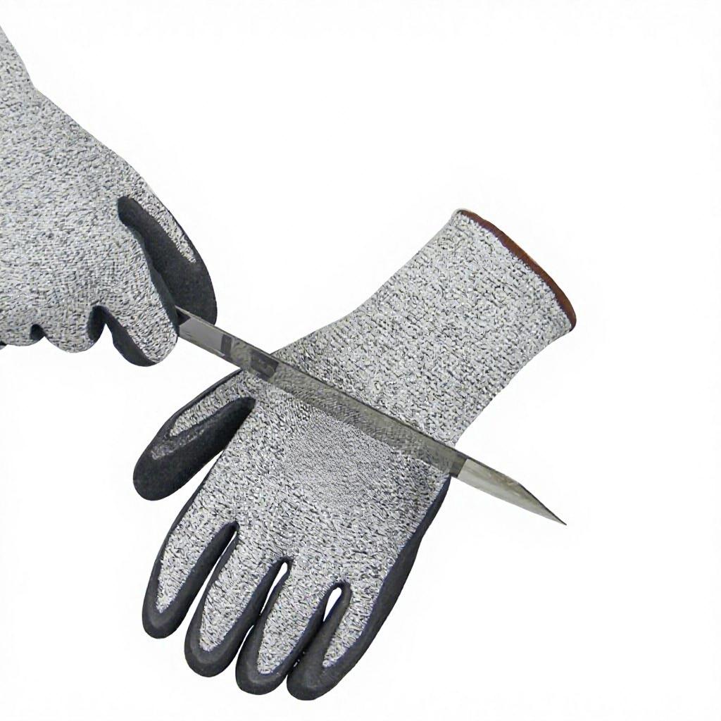 HPPE/Nitrile Electricians Garden Industrial Construction Flexible Cut Resistant Level 5 Gloves Anti-cut Safety Work Gloves