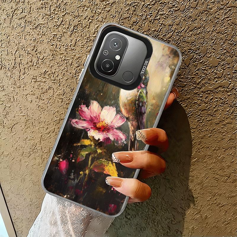 Vogel-Ölgemälde-Stil Stoßfeste Handyhülle für Xiaomi Poco X7 X6 X5 X3 Pro F7 Ultra M8 Redmi 15C 15 14C 13C 12C 10C 13 12 10
