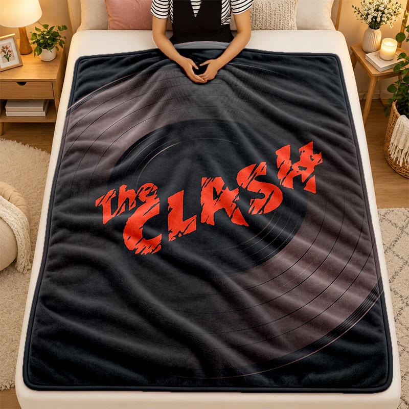 Flannel BlanketThe Clash Warm Soft Throw Blanket for Indoor Sofa Bed Living Room Use