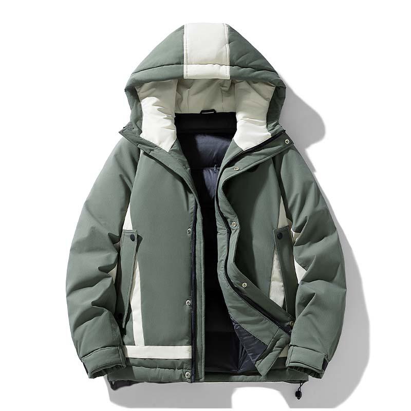 Men's 2025 Warm Hooded Down Jacket - Loose Fit Winter Top
