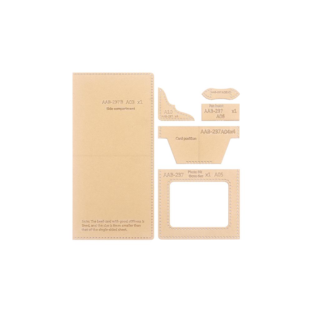 1 Set DIY Acryl-Schablone zur Herstellung eines A5-Notizbuch-Lederbezugs, transparentes Acryl-Designmuster, DIY Lederhandwerksschimmel