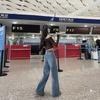 Spring large size jeans women's American high waist fat mm versatile, thin and drape wide leg trousers