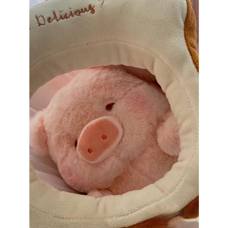30cm Cute Lulu Pig Bread Plush Kawaii Anime Pig Plushie Stuffed Animals Doll Children Soothing Girlfriend Couple Birthday Gifts