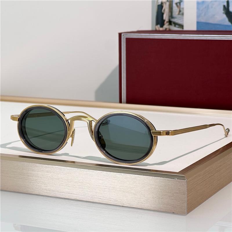 VARDA JMM Oval Metal Sunglasses: Handmade, Unisex, Trendy, Versatile for Casual Wear and Vacation Parties