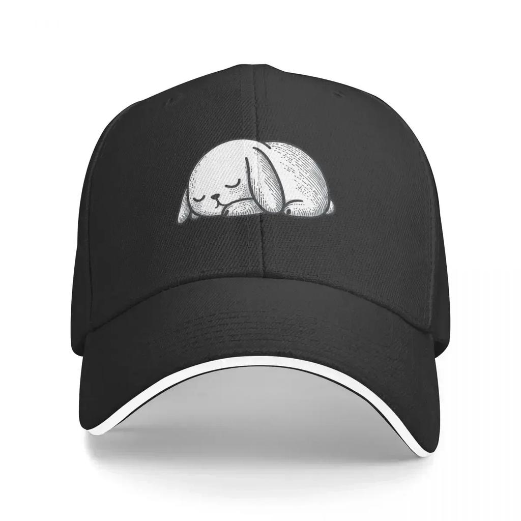 Sleepy Bunny being Lazy Baseball Cap Sun Cap Sunscreen Vintage Adjustable Hat Unisex For The Sun Boy WoUnisexs