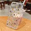 Cute Honeybee Flower Pattern Soft Clear hone Case For iPhone 17 16 16E 15 14 13 12 11 Pro Max Air XS X XR 7 8Plus SE2 Soft Cover