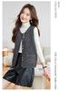 Gilet cardigan tricoté à col rond tendance pour femmes automne 2025 - Haut pull polyvalent pour petites