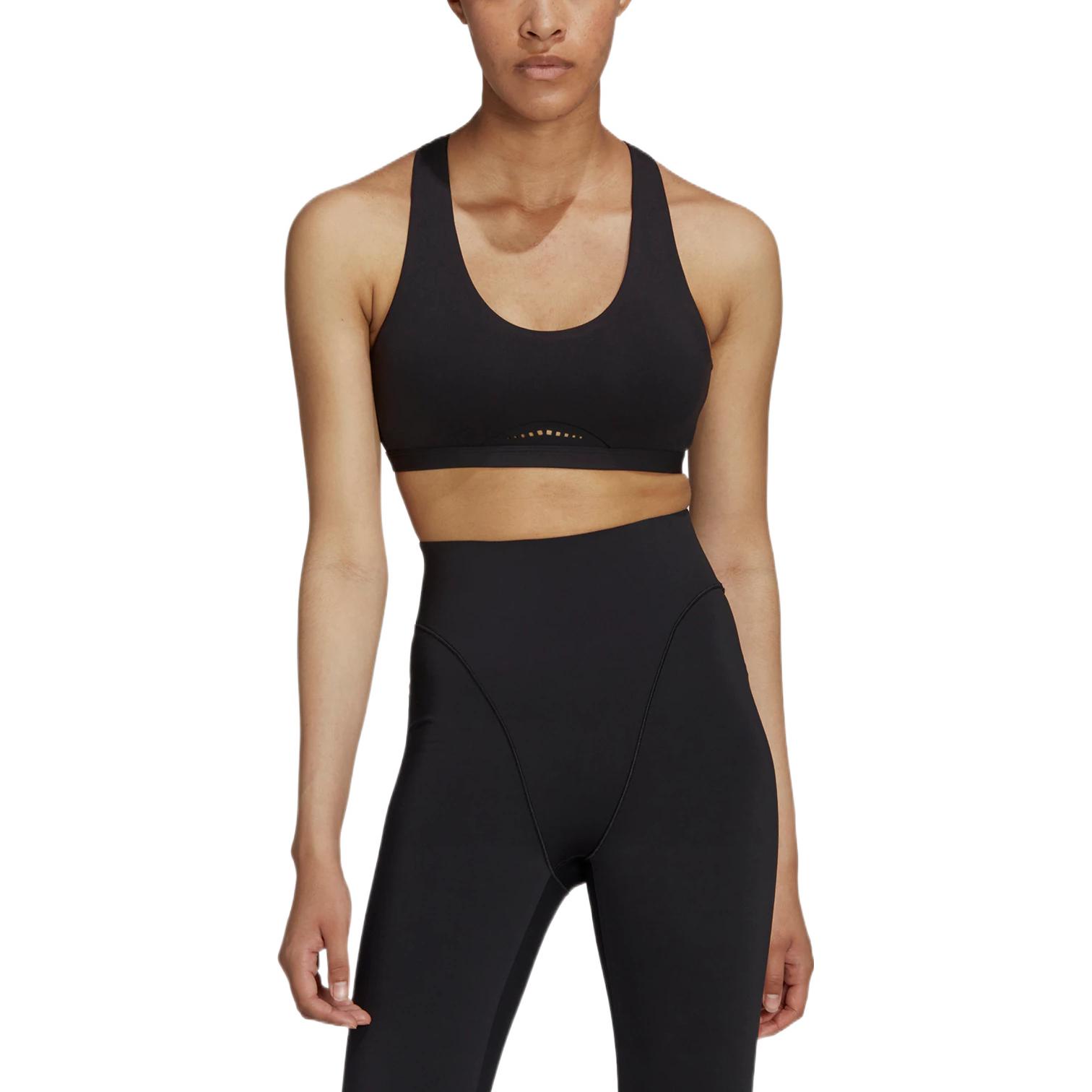 

Adidas Training Womens Equipment Removable Padding Round Neck Sports Bra Women Sports Bra Black HM6376 XS