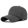 Mens Winter Warm Baseball Cap with Ear Flaps Simple Outdoor Dad Hat