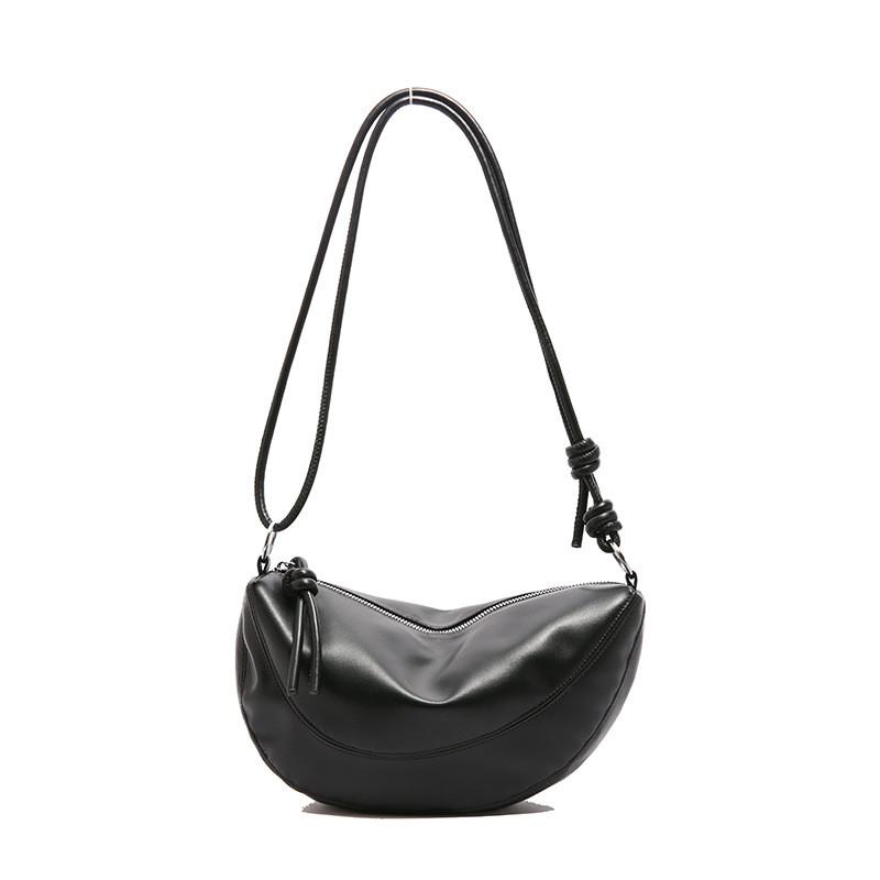 Fashion Solid Color Bag For Women With Dumpling Shaped And Card Pocket For Daily Use