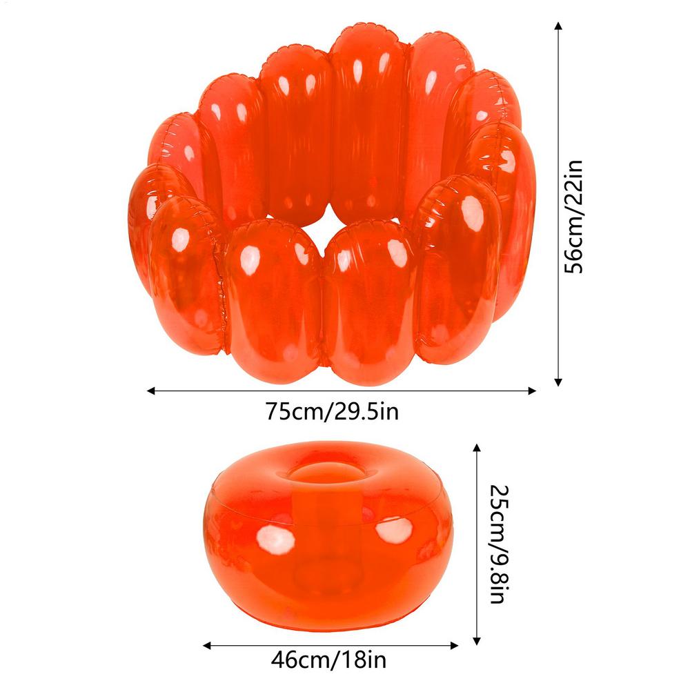 

Портативный надувной диван ПВХ шезлонг диван воздушный диван уличный надувной диван для во время игр, вечеринок, жизни на открытом воздухе оранжевый