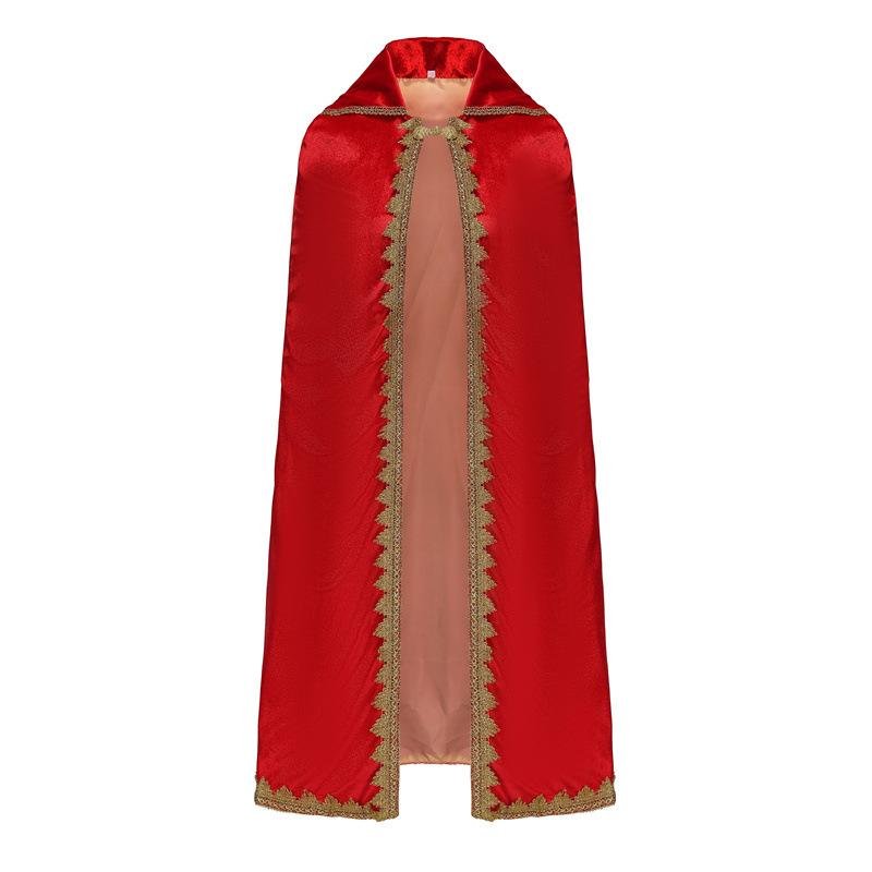 

Хэллоуин Рождество Костюм Принца Карнавальный Детский Двойной Королевский Плащ Корона Сценический Костюм 150CM