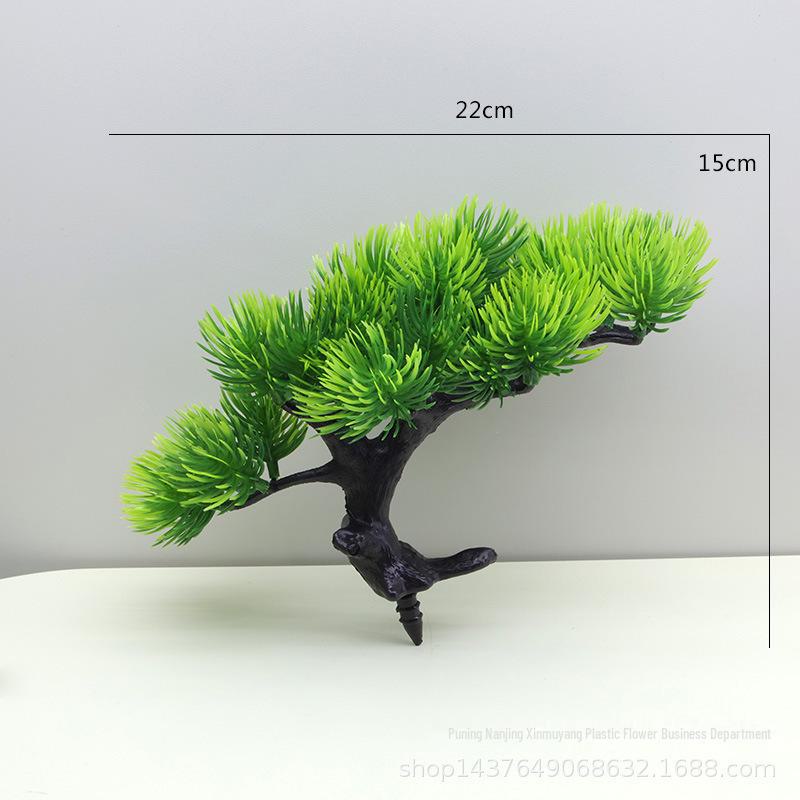 Künstlicher Thuja-Kieferbaum mit Topf – Wohnzimmerdekor und Steingarten-Landschaftsdekoration