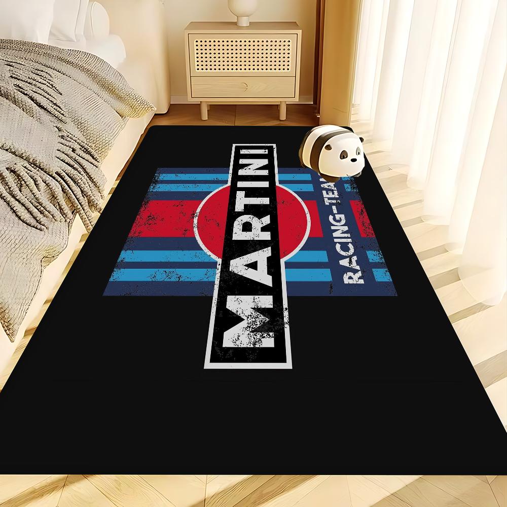 Tappetini da camera con logo M-Martini Racing Lavabili Antiscivolo Tappeto da area per soggiorno divano sedie Cucina Alfombra