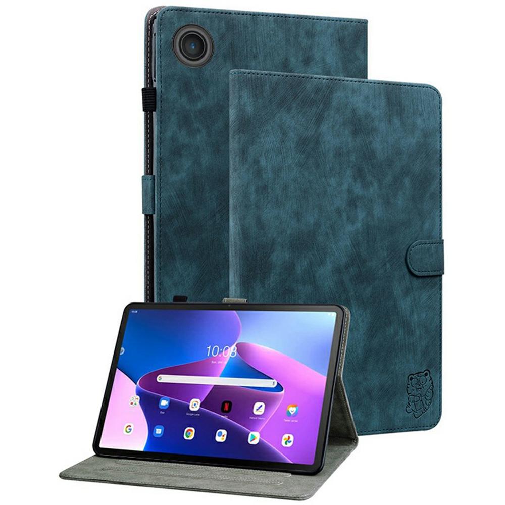 

For Lenovo Tab TB311FU Case Tiger Imprint Anti-Scratch PU Leather Tablet Cover F