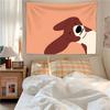 Cartoon Puppy Dog Wall Hanging Background Cloth Bedroom Headboard Decorative Artwork Soft Polyester Canvas for Home Decor