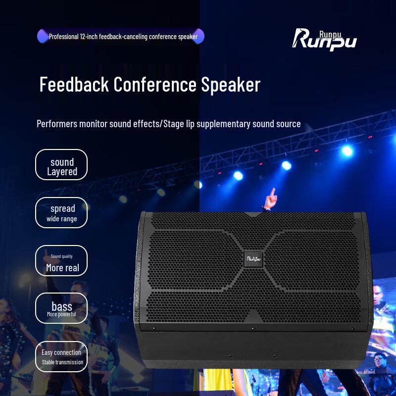 Runpu Professional Passive Conference & Stage Speakers CN Plug (adapter Included) (CN Version)