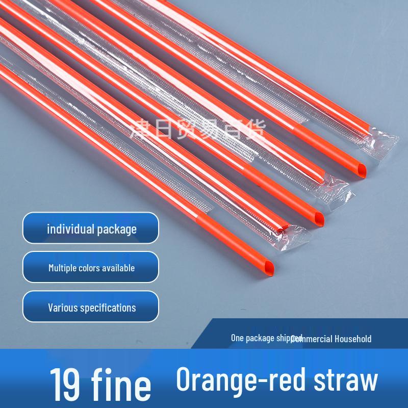 Individually Wrapped Transparent Sharp Tip Boba Straws - Pack of 1