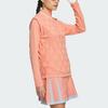 adidas Two-In-One Polo Shirt And Vest Color Block Logo Long Sleeve Knit Top Women Tops Pink Brown HZ6117
