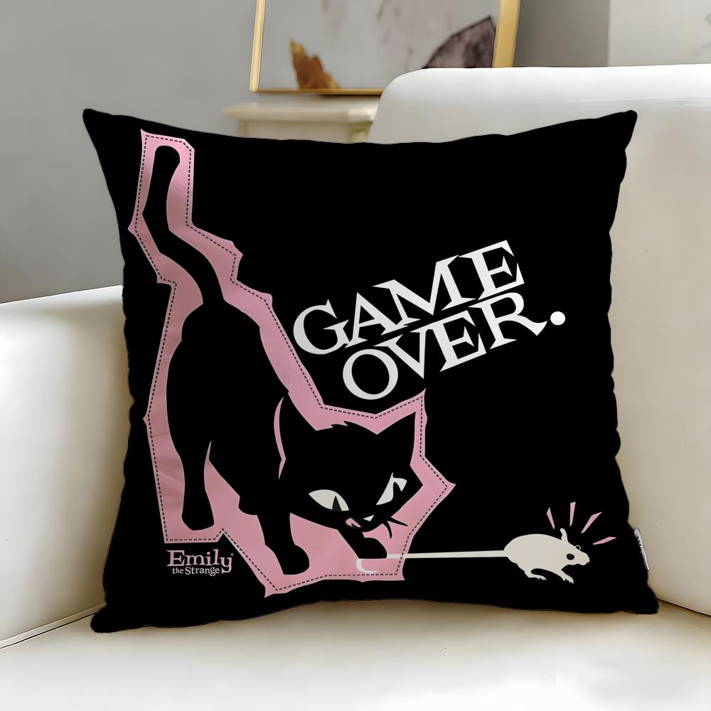 cartoon character Emily the Cool Strang Cushion Cover Soft  EasyWash Pillow Case  Versatile for Couch Bed Travel and Office