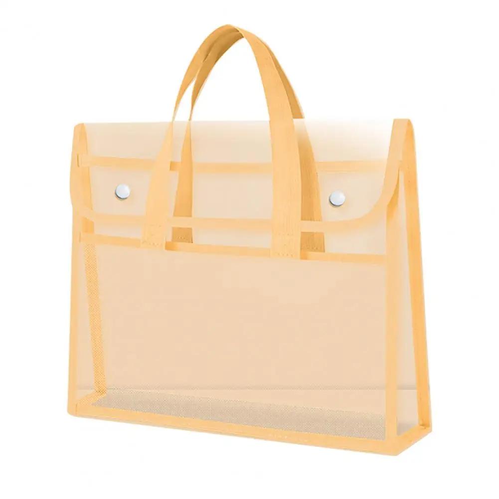 

Расширяющаяся прозрачная пластиковая папка для файлов водонепроницаемая формата A4/Letter, портативная сумка-тоут для документов для офиса, школы жёлтый