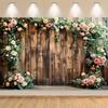 Wedding Background: Rural Flowers and Trees, Wall Background: Bridal Bathing Reception Ceremony, Photography Background: Wedding