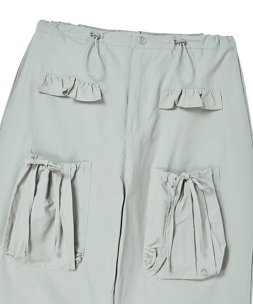 AWESOME STUDIO Out-Pocket Cargo Wide Pants Gray