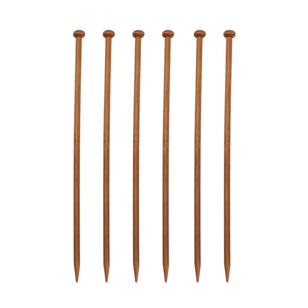 6PCS Bamboo Crochet Hooks for Weaving Bag Socks Yarn Crafts Wood Knitting Needle Pointed Head Knitting Needle
