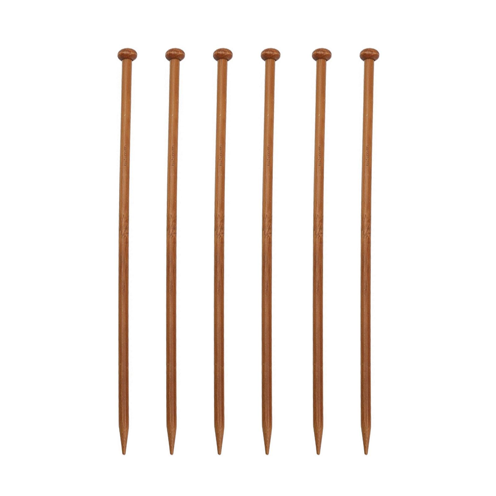 

6PCS Bamboo Crochet Hooks for Weaving Bag Socks Yarn Crafts Wood Knitting Needle Pointed Head Knitting Needle J