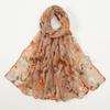 New Voile Floral Print Scarf For Women Girls Fashion New Spring Summer Elegant Breathable Scarves Soft Shawl Female Wrap Shawls