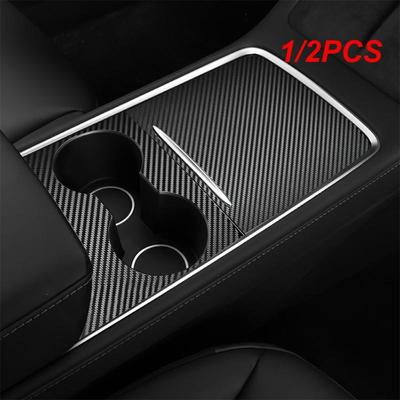 1/2 STUKS Middenconsole Strip voor Model 3 Y Centrale Bediening Opbergdoos Duw Handgreep Afdekking Decoratief Auto Decor