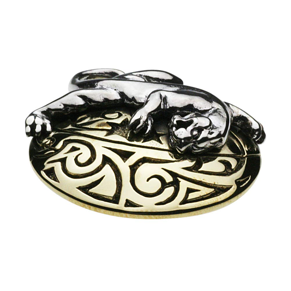 [Cenote] Black Panther Concho Button [Silver Accessory] s0011