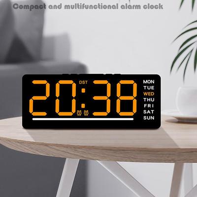 Smart Mute LED Electronic Wall Clock Modern Desk Clock Night Alarm Minimalist Thermometer Clock Home Decor For Room