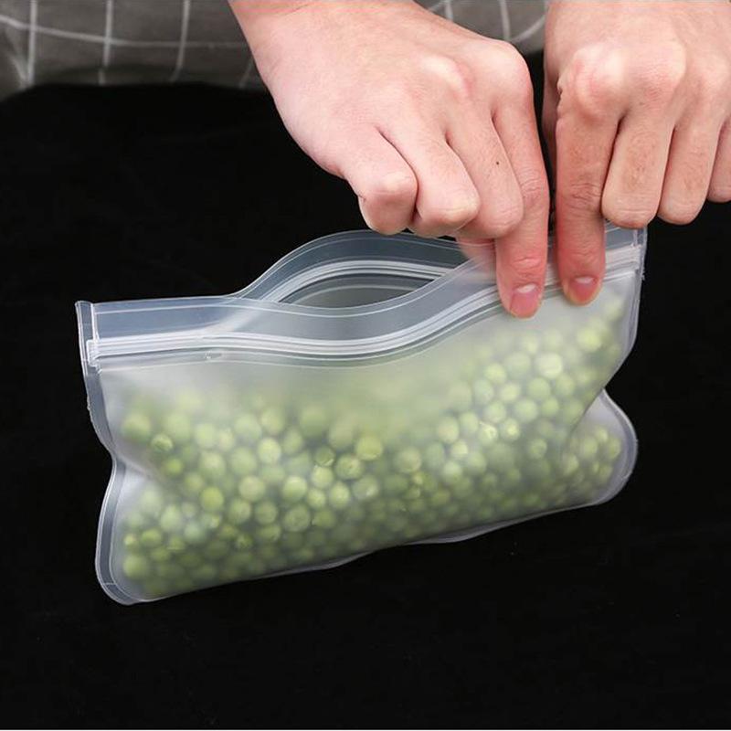 Ziploc Bag Food Bag Self-sealing Household Plastic Bag Thickened Refrigerator Storage Bag Frosted Storage Freezer Subpacking Bag
