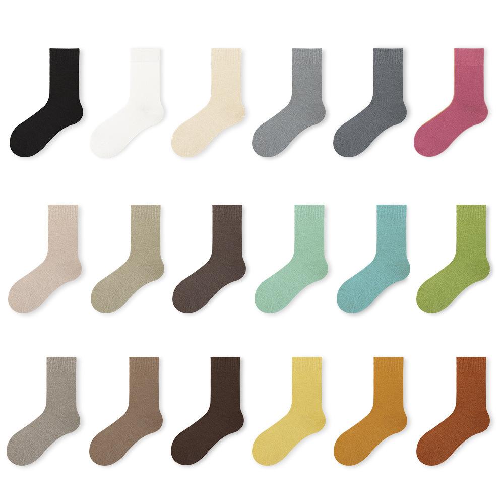 Female Autumn and Winter Thick Type Warm Antibacterial Anti Pilling High Drum Wool Socks