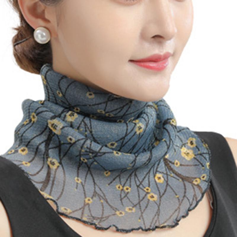 Chiffon Summer Neck Collar Scarf Ladies Face Cover Masks Silk Bib Sunscreen Variety Sun Protection Circle Scarf Mesh Headband
